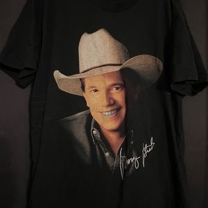 Vintage George Strait T Shirt. 1996 Blue Clear Sky Tour. Size Large. Lee Brand